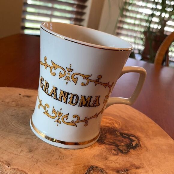 Knobler Japan Ceramic White Gold Grandma M… - Picture 1 of 5